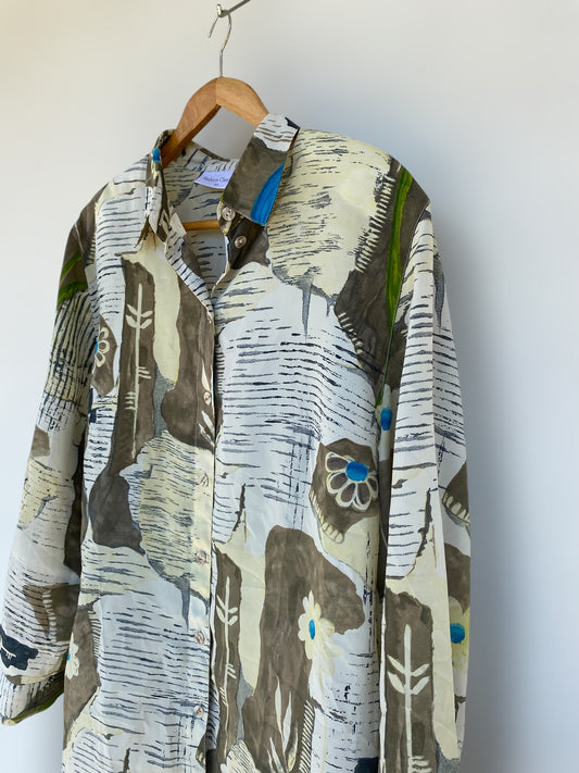 “Flowers on a wall” vintage shirt