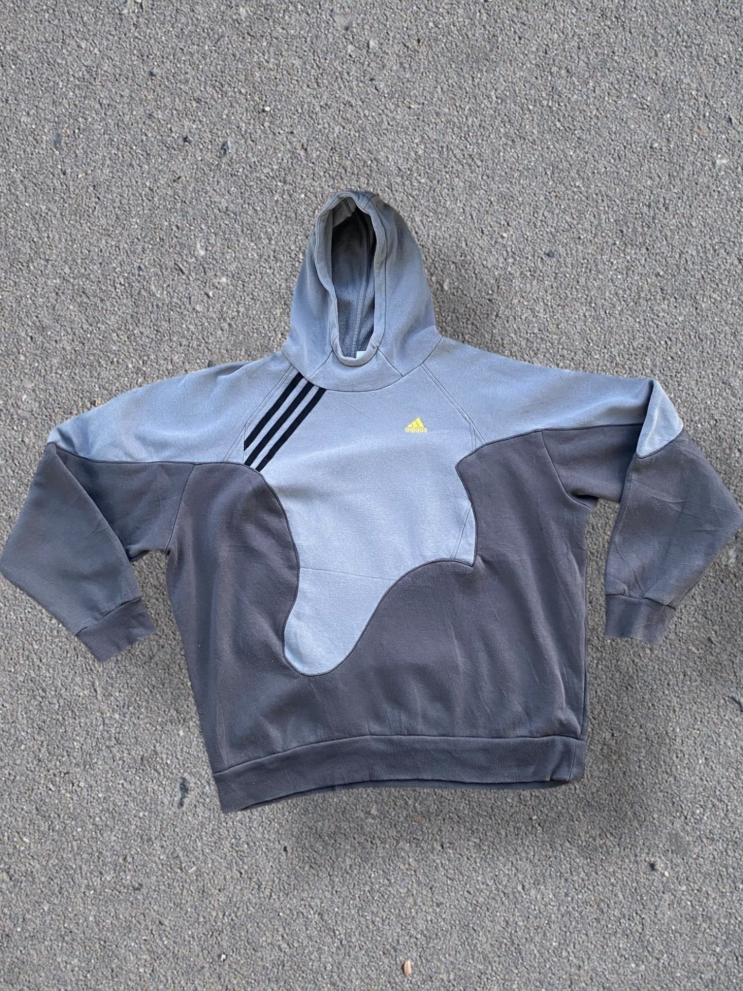 Adidas reworked grey hoodie