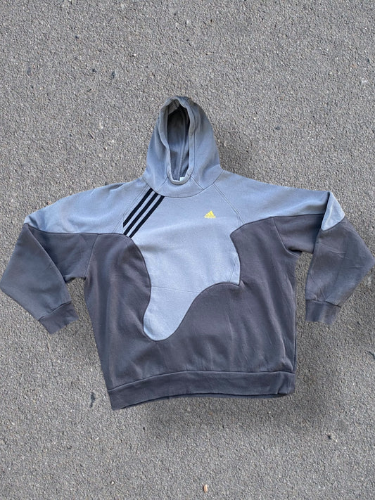 Adidas reworked grey hoodie