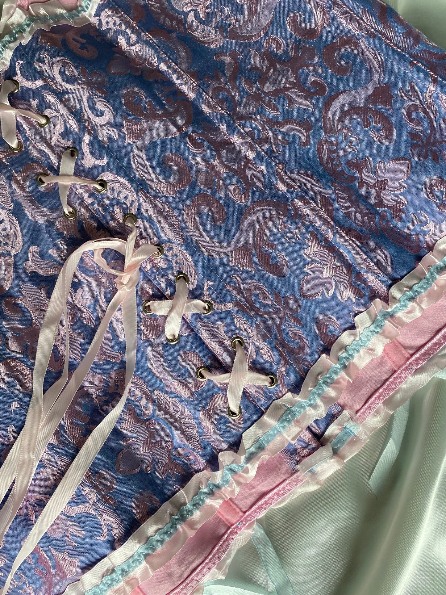 Pink with purple imperial corset