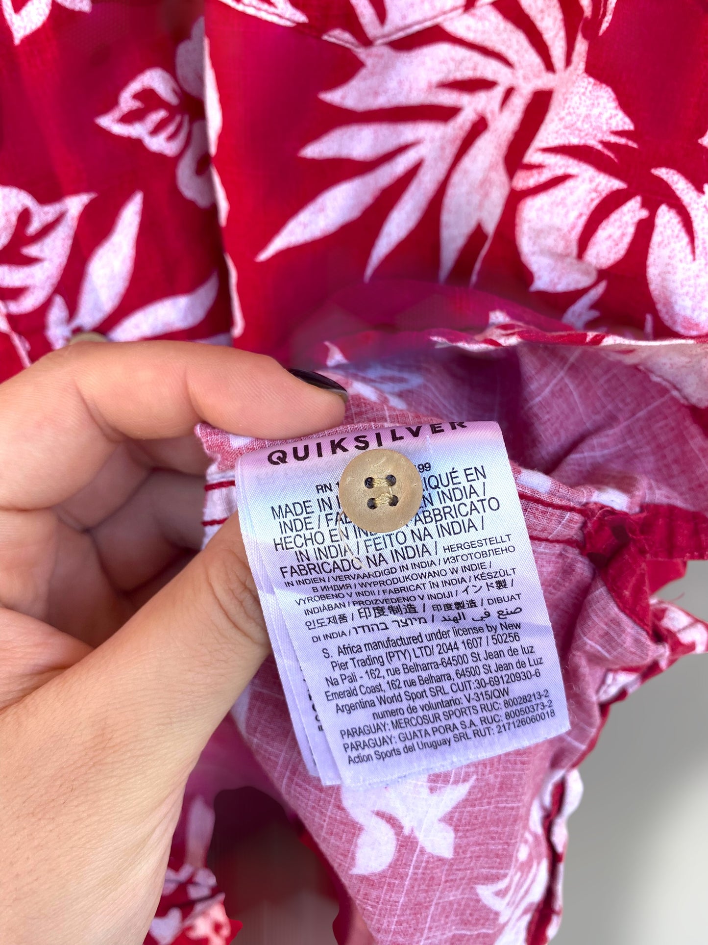 Quicksilver Waterman collection Hawaiian shirt