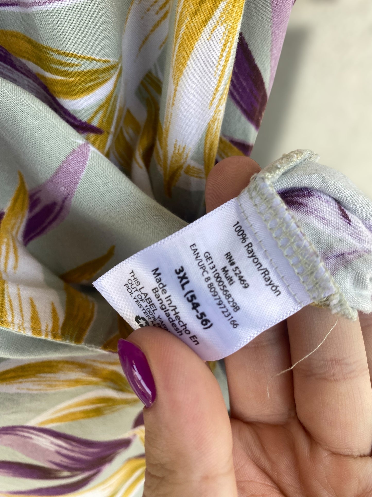 Hawaiian leaves vintage shirt