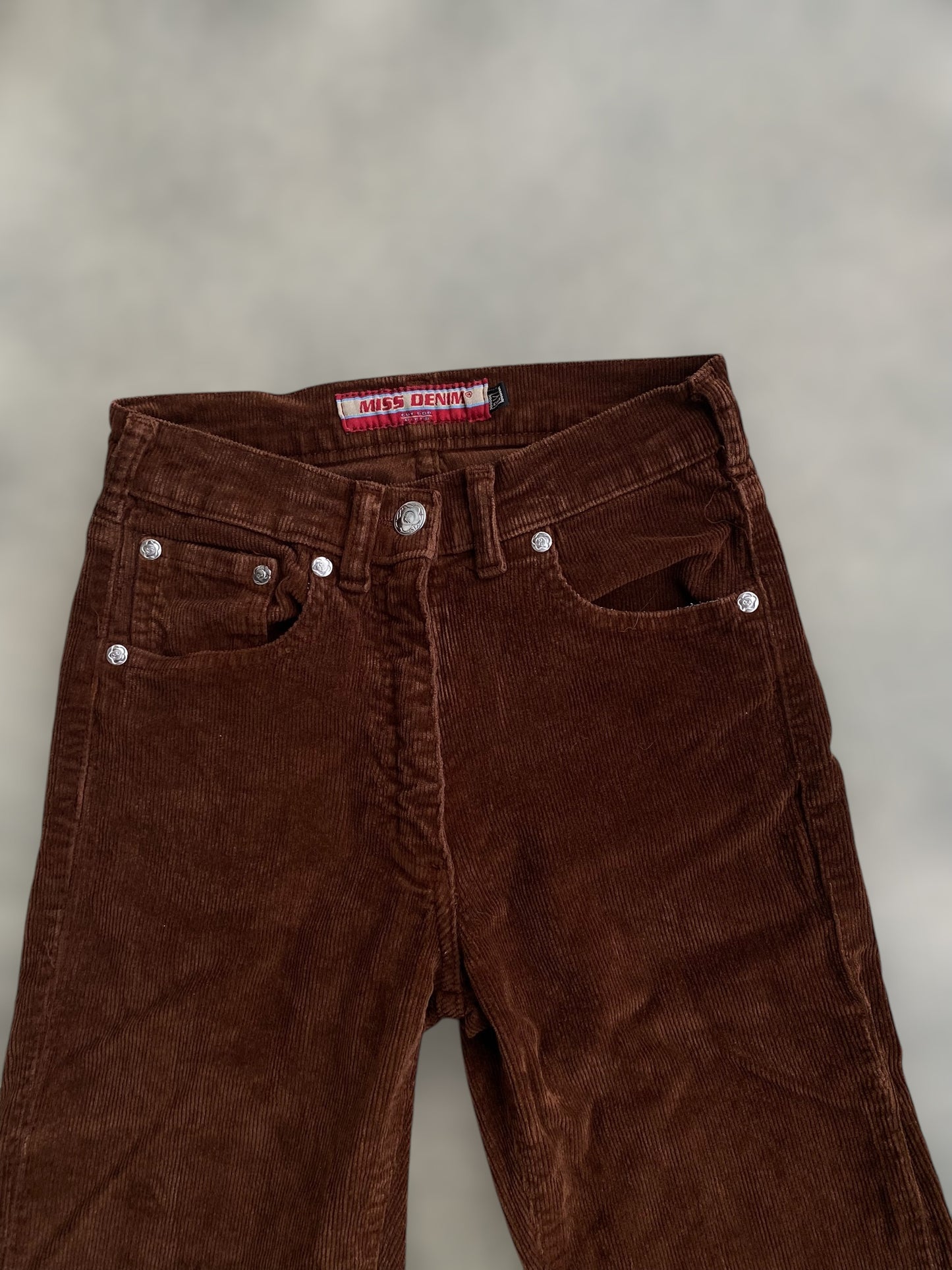 Vintage Miss denim corduroy flare reworked jean🧡🤎