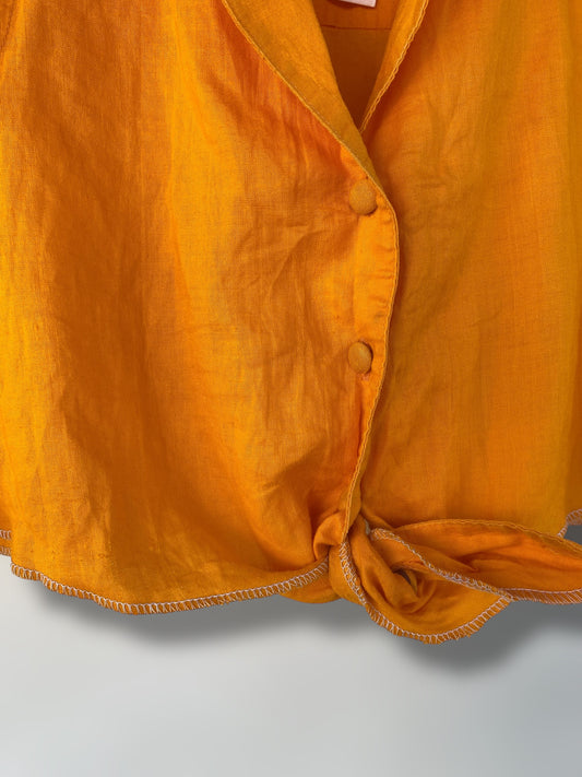 Vintage orange cropped shirt