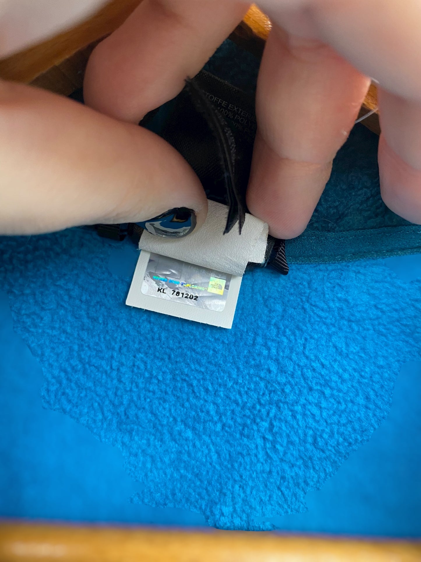 The North Face mixed blue fleece (M)