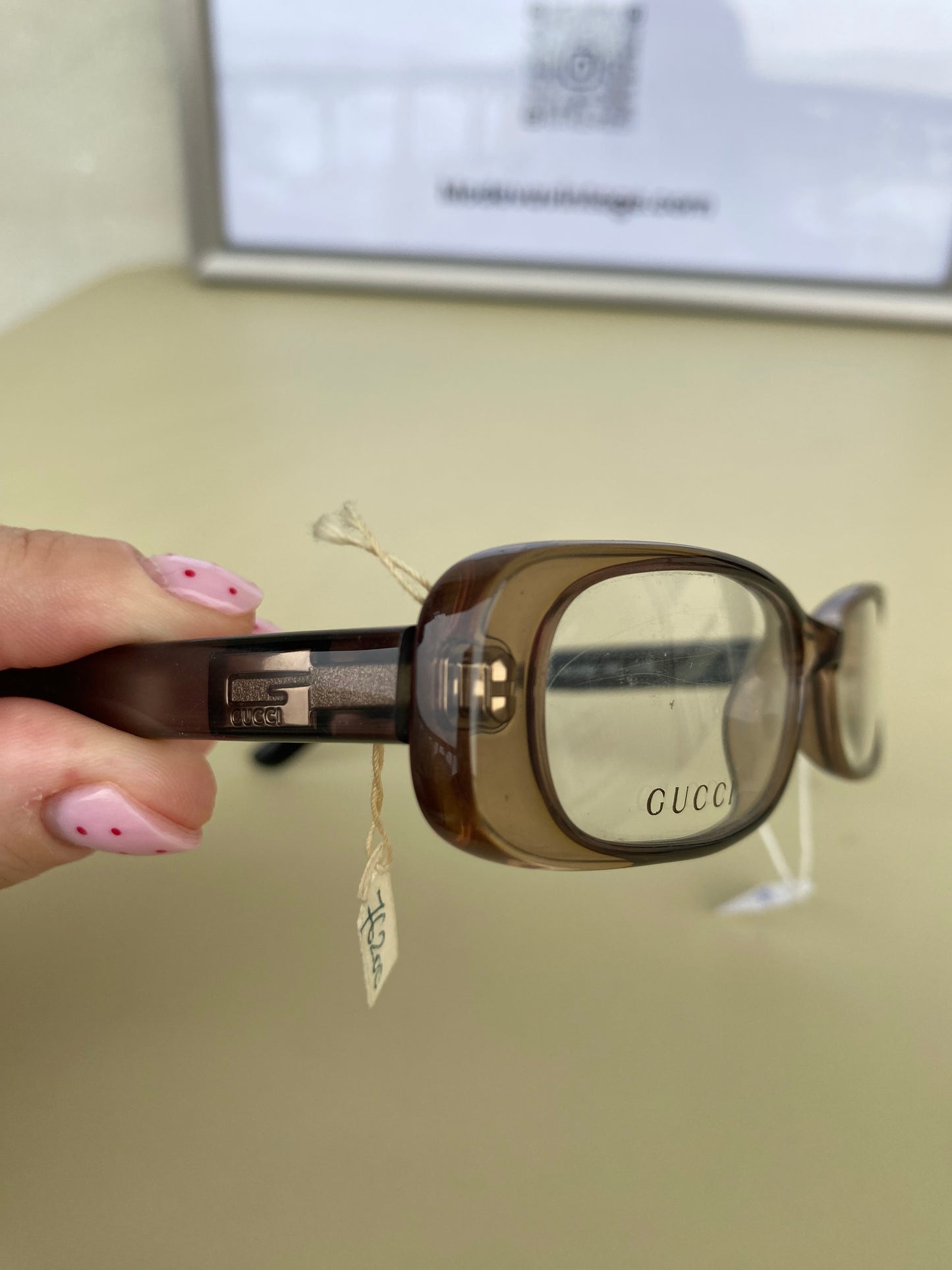 Gucci 00s eyeglasses in caramel color