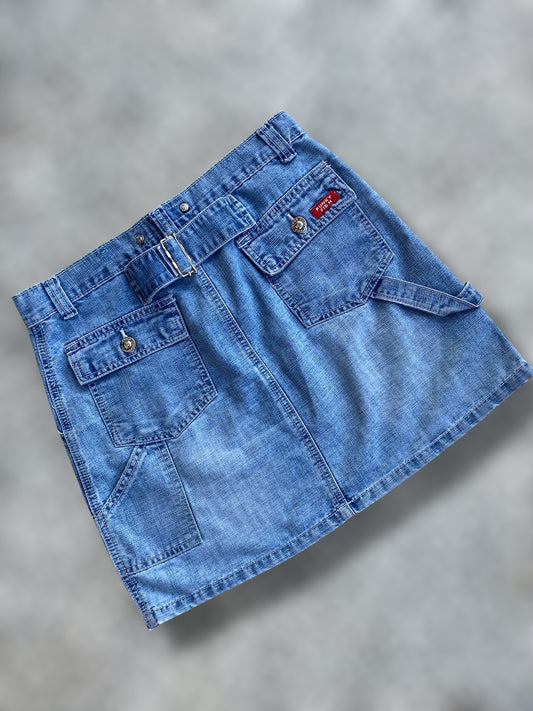 Vintage cargo Jean skirt