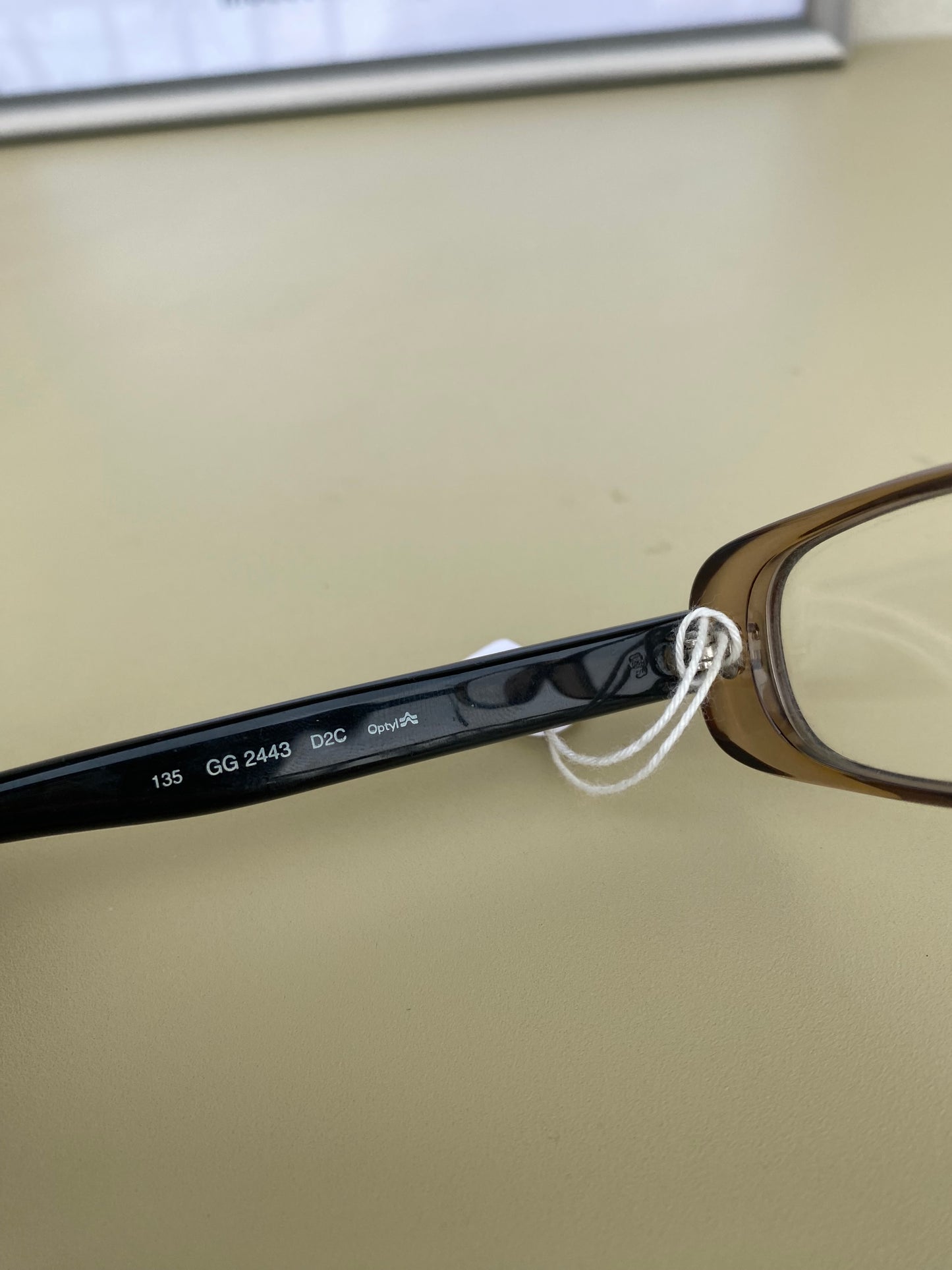 Gucci 00s eyeglasses in caramel color