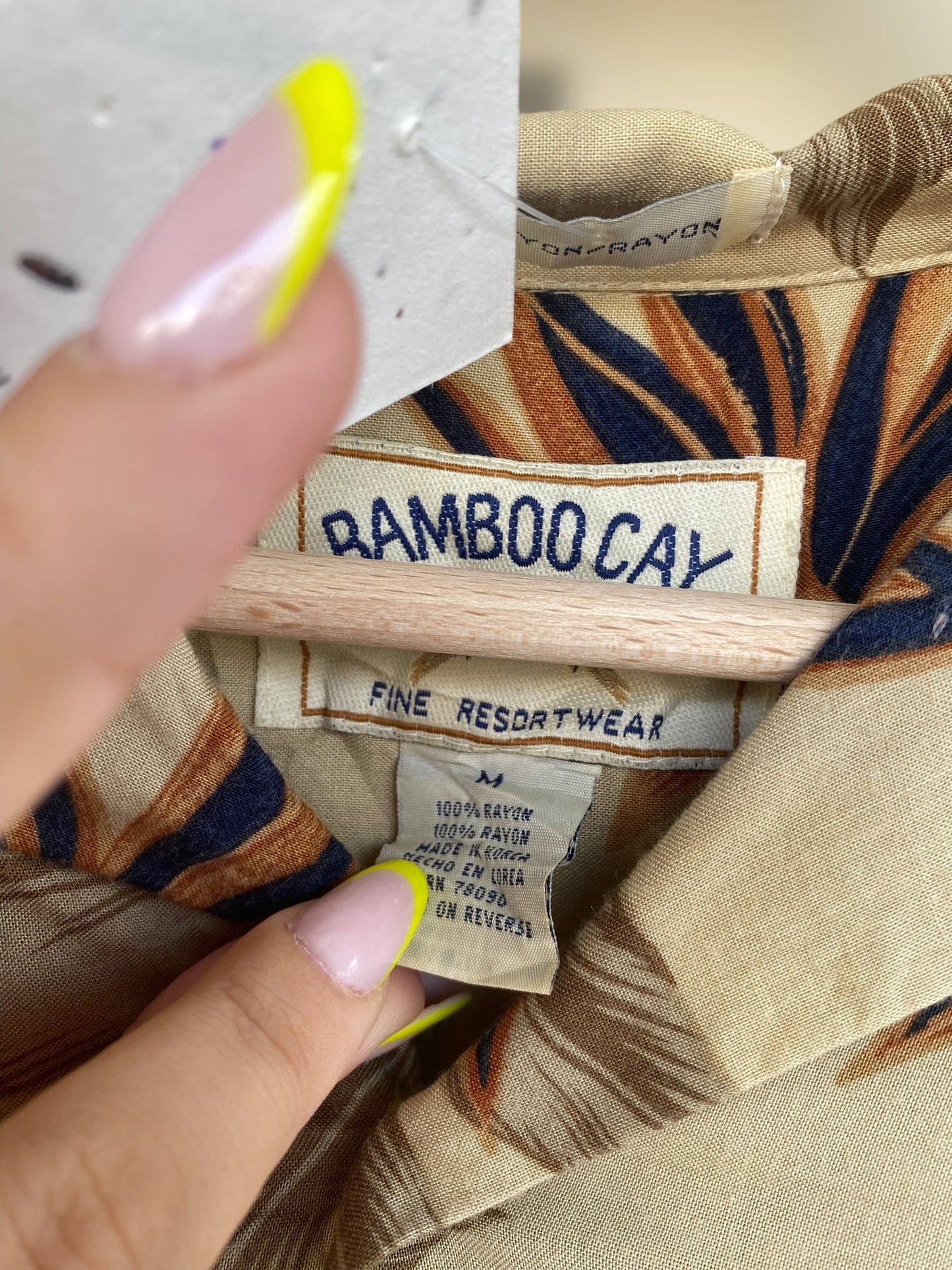 Bamboo cay Hawaiian shirt