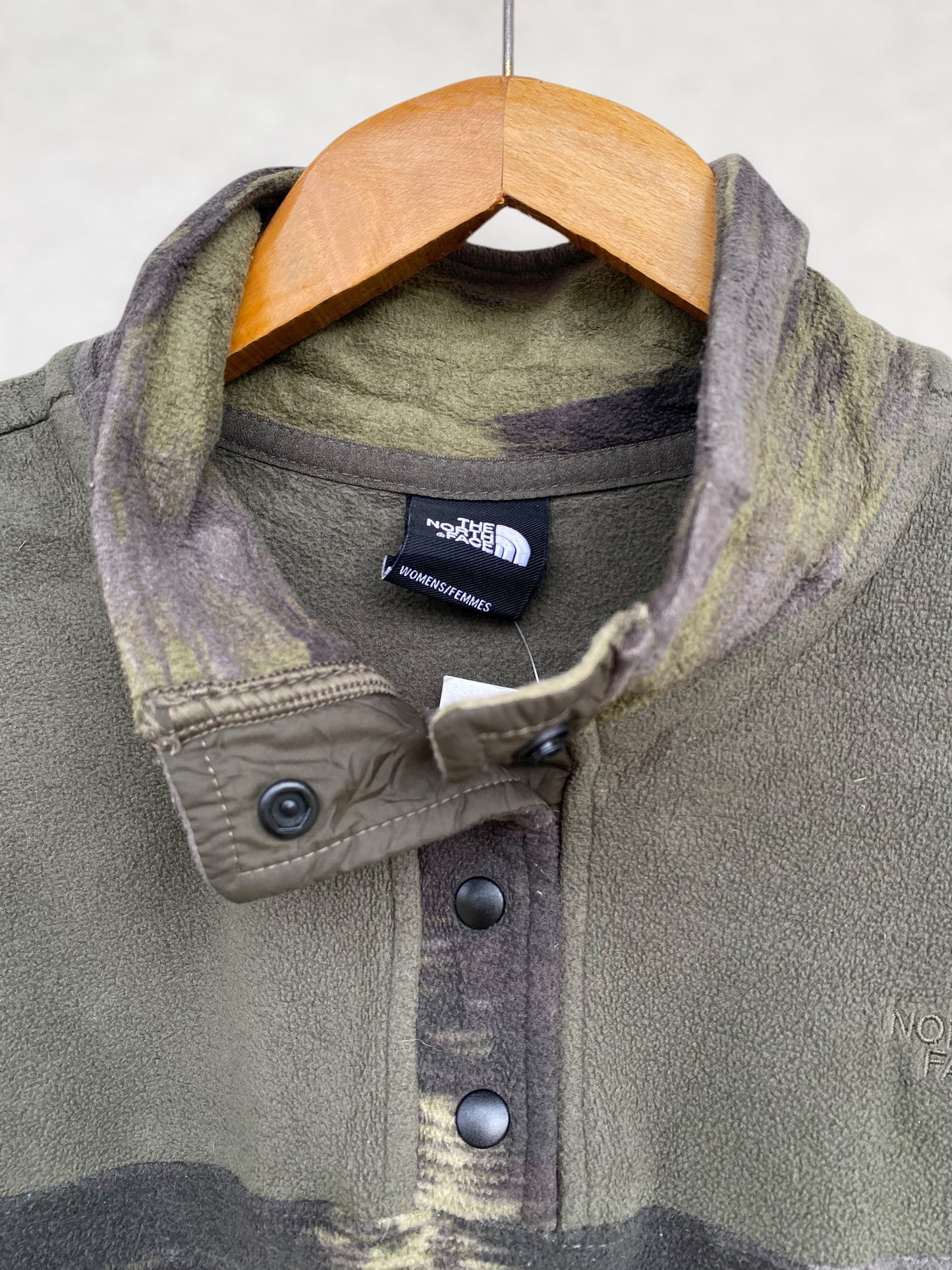 The North Face soft military print fleece (M)