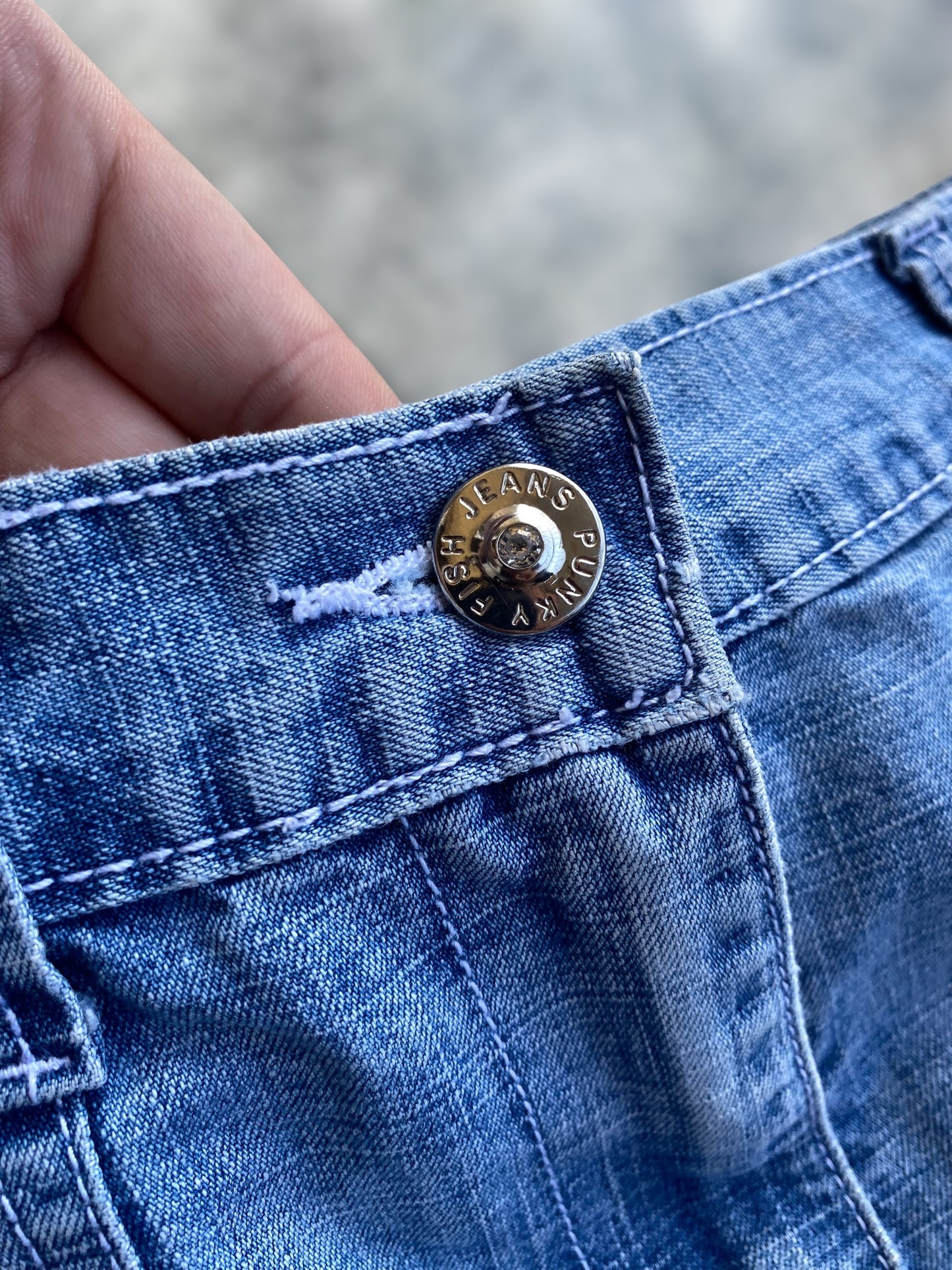 Vintage cargo Jean skirt