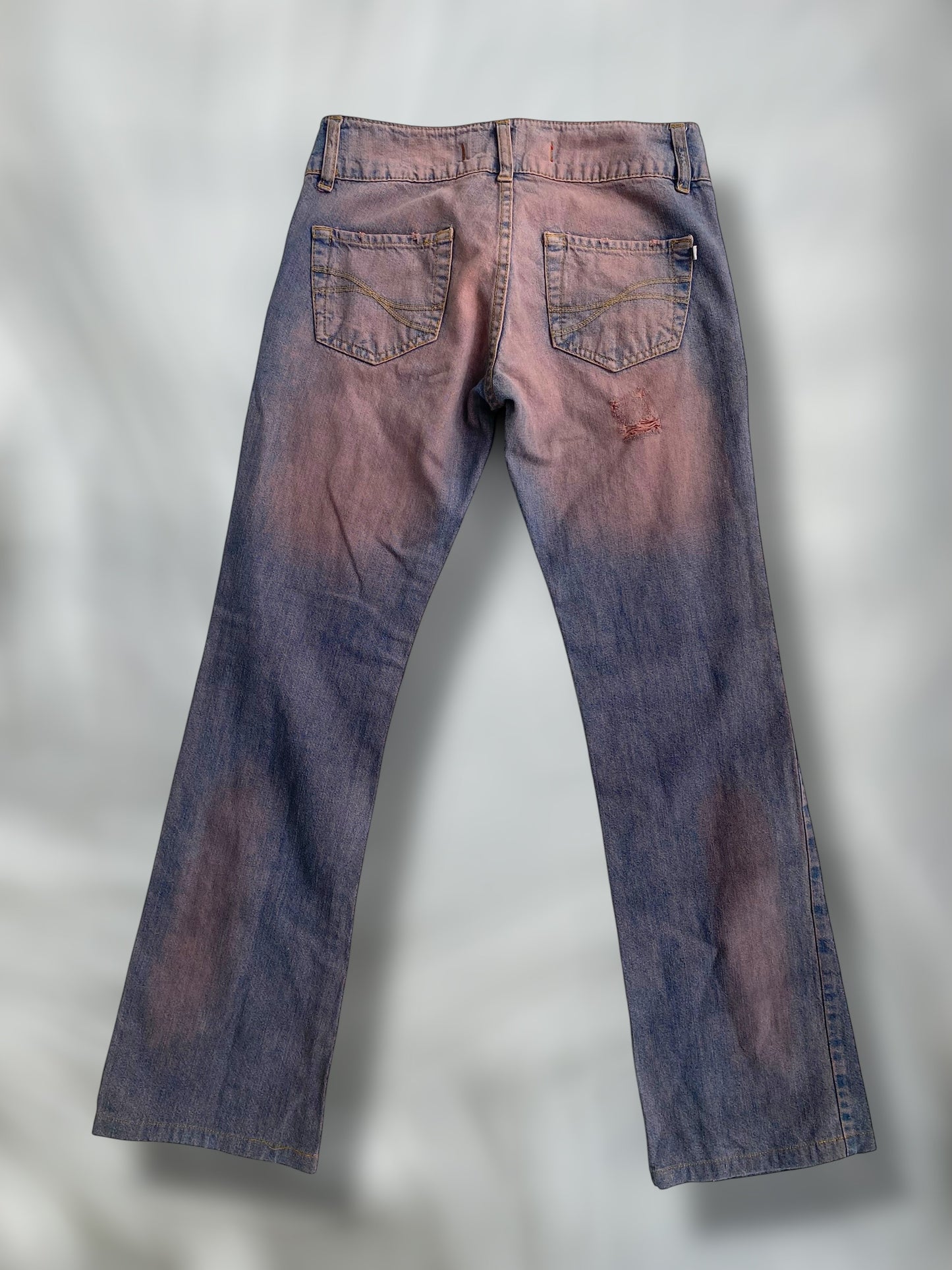 00s low waisted jeans with dusty pink shades
