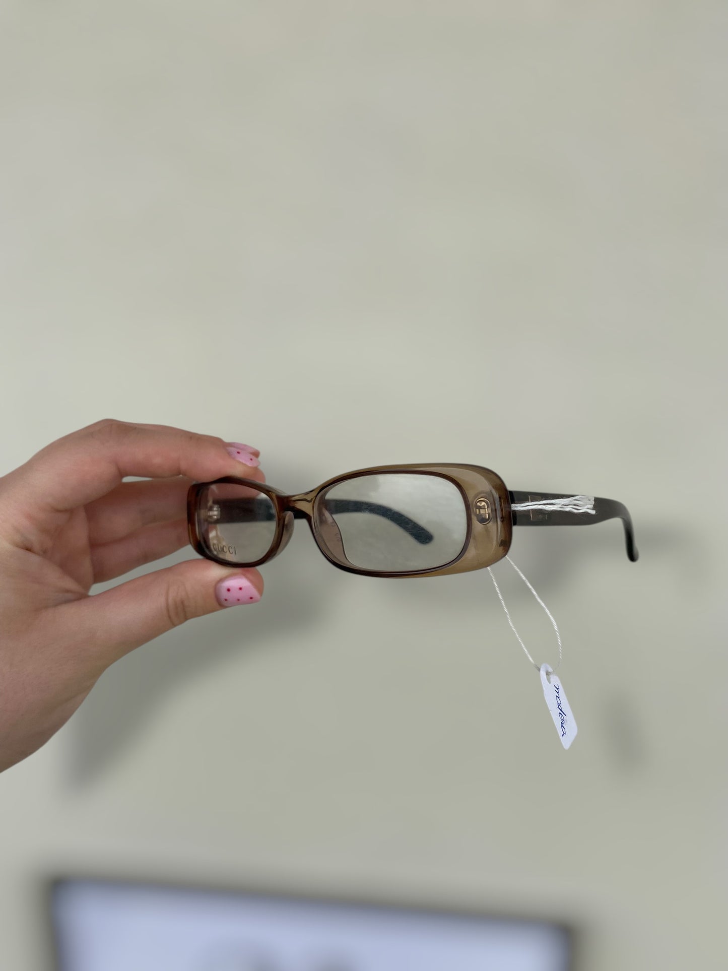 Gucci 00s eyeglasses in caramel color