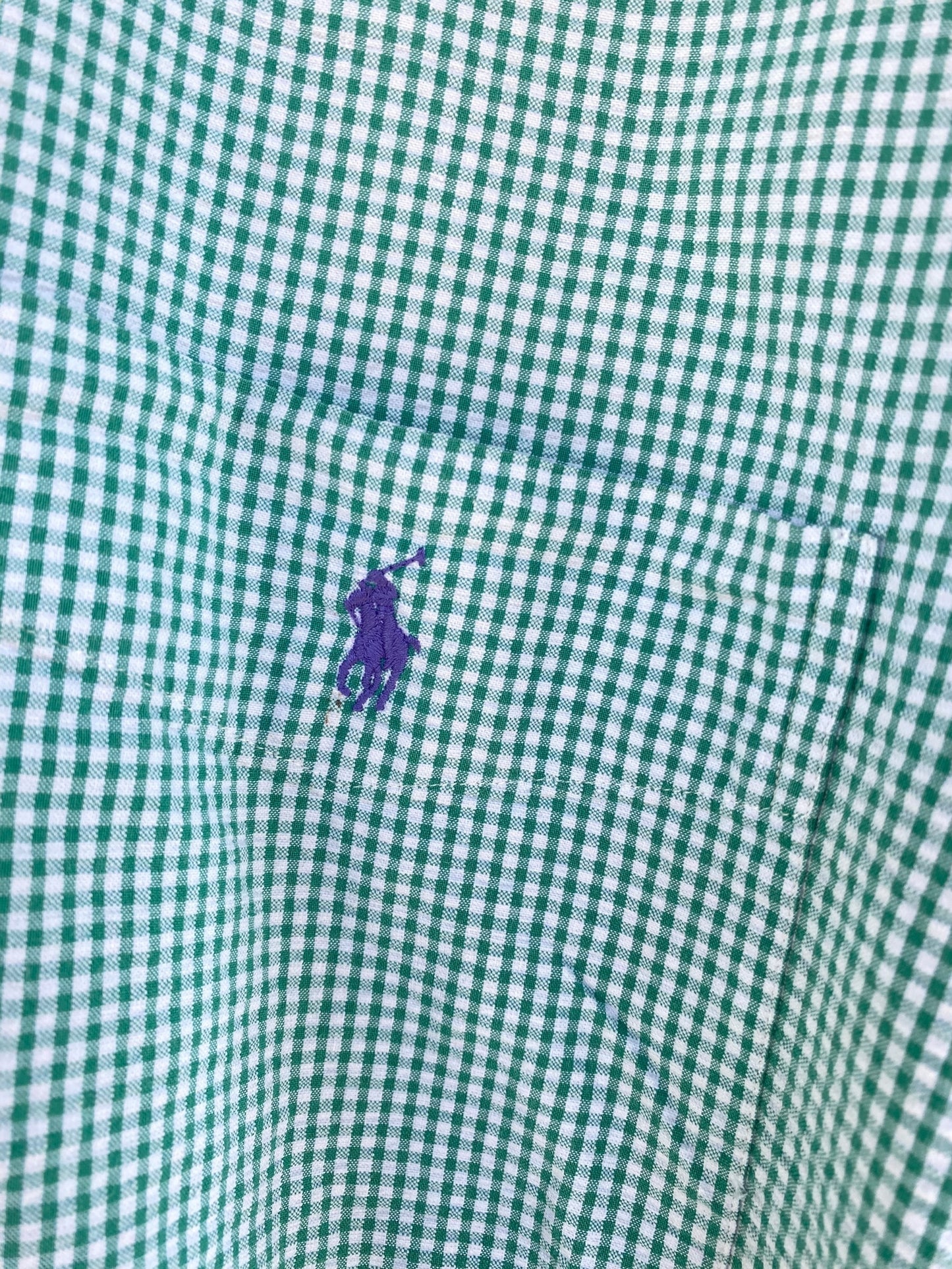 Ralph Lauren green with white checkered shirt