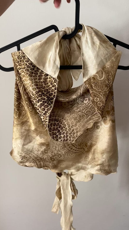 Unique satin top
